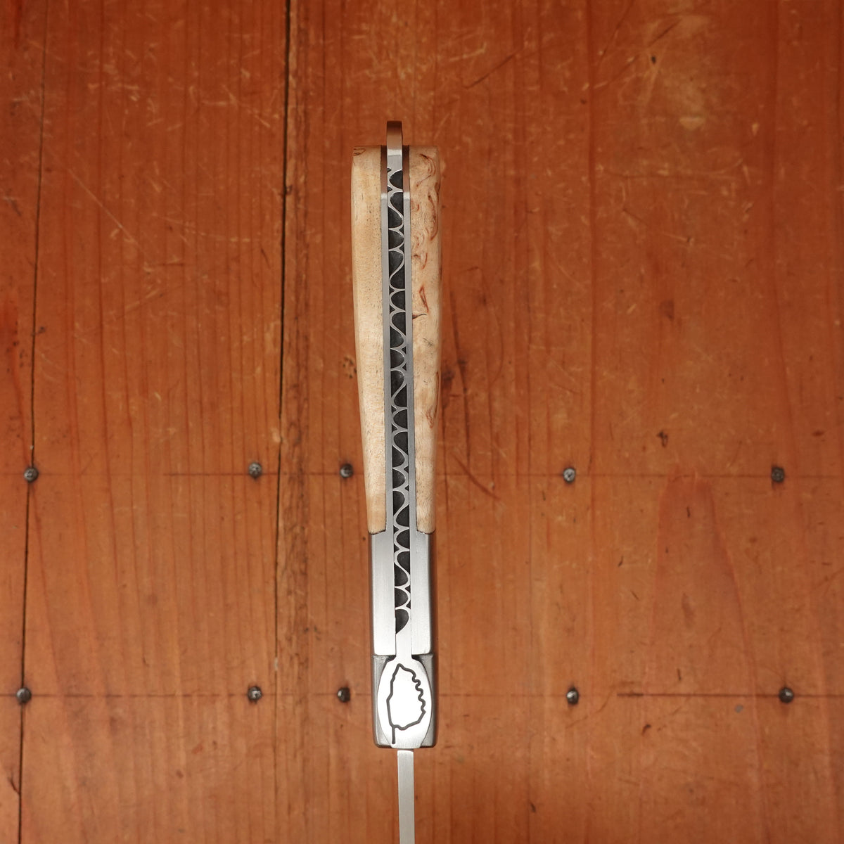 Fontenille Pataud Sperone 12cm Pocket Knife Curly Birch Lockback