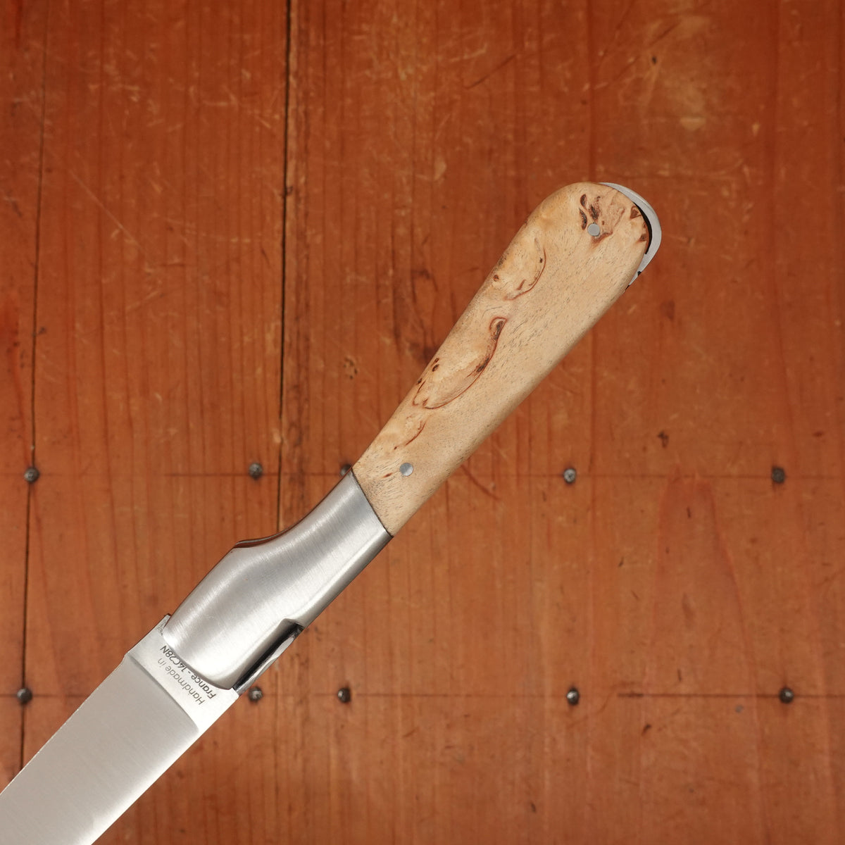 Fontenille Pataud Sperone 12cm Pocket Knife Curly Birch Lockback