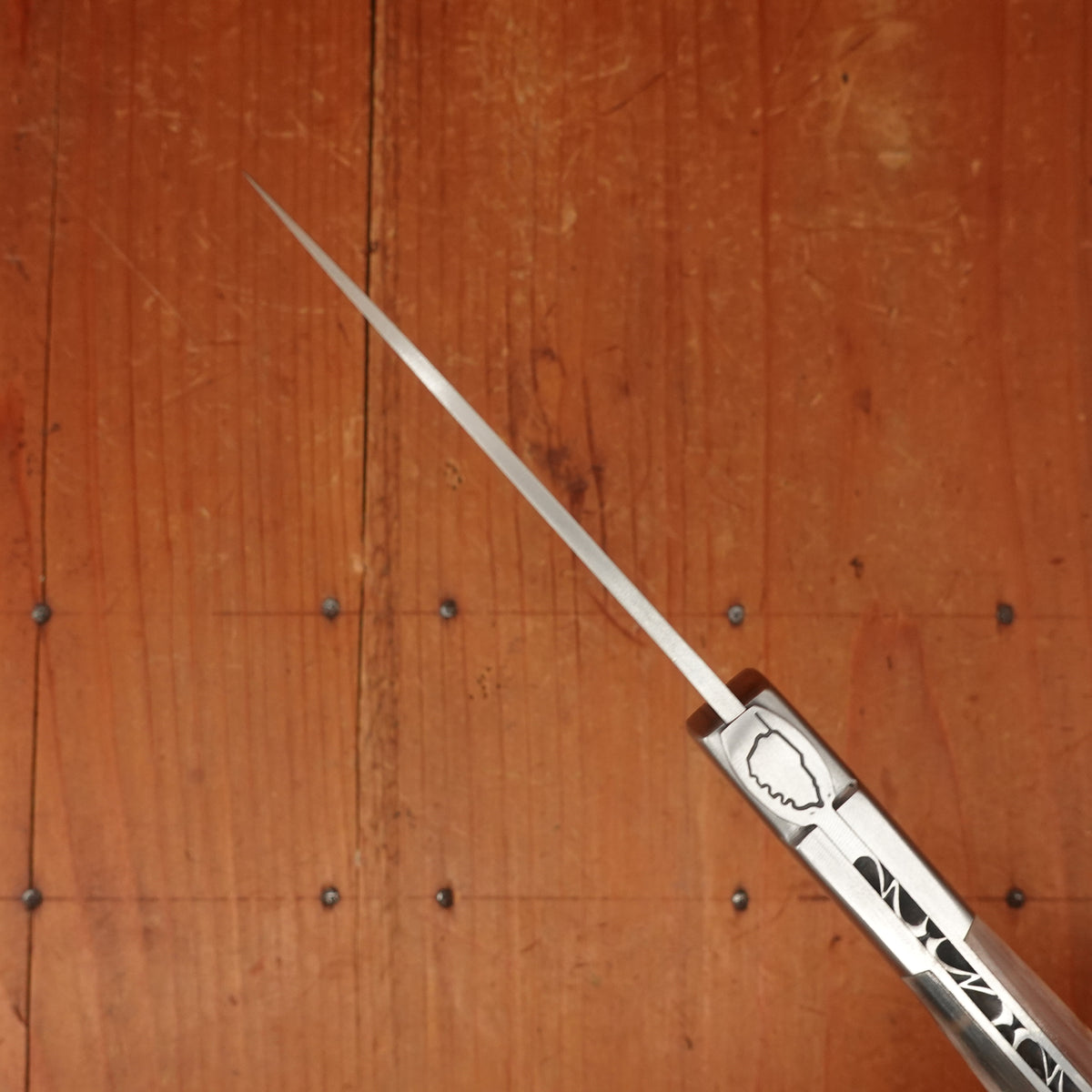 Fontenille Pataud Sperone 12cm Stainless Lockback Ram Horn Handle