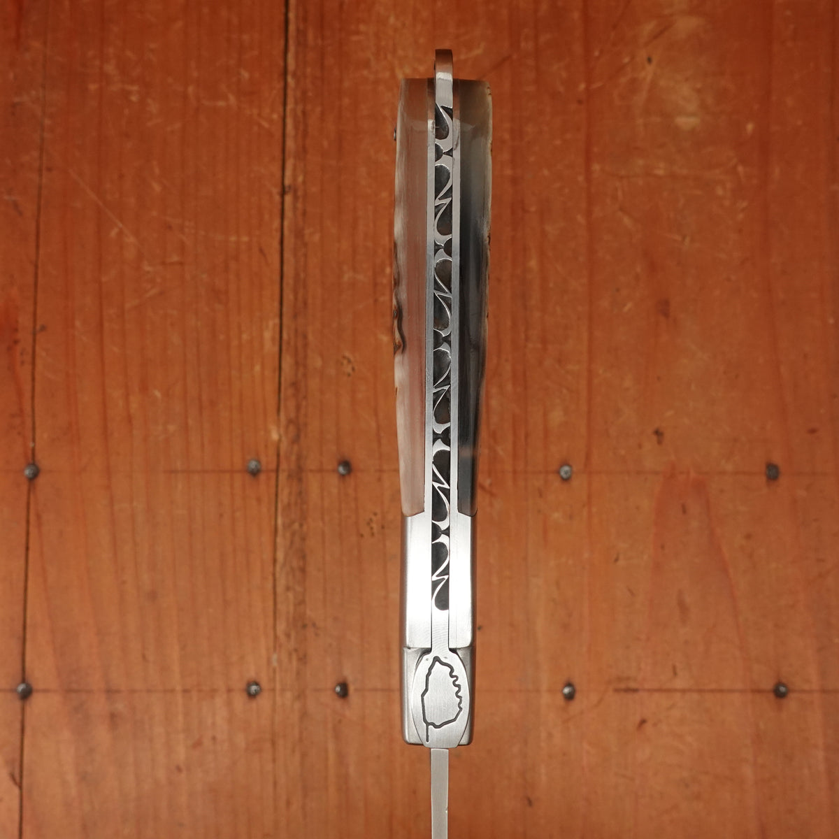 Fontenille Pataud Sperone 12cm Stainless Lockback Ram Horn Handle