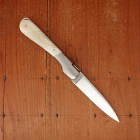 Fontenille Pataud Sperone 12cm Pocket Knife Stainless Lockback Carved Pinned Cow Bone