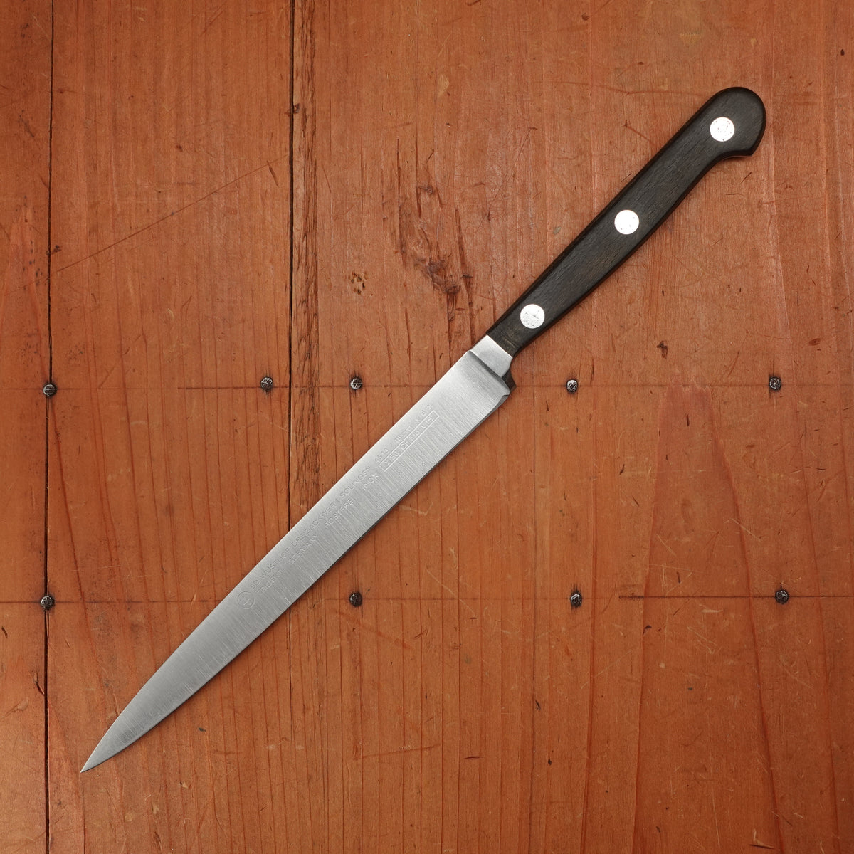 Ed Wusthof 4518 Dreizackwerk 6" Narrow Stiff Slicer Stainless Steel Pakka Handle 1970-80