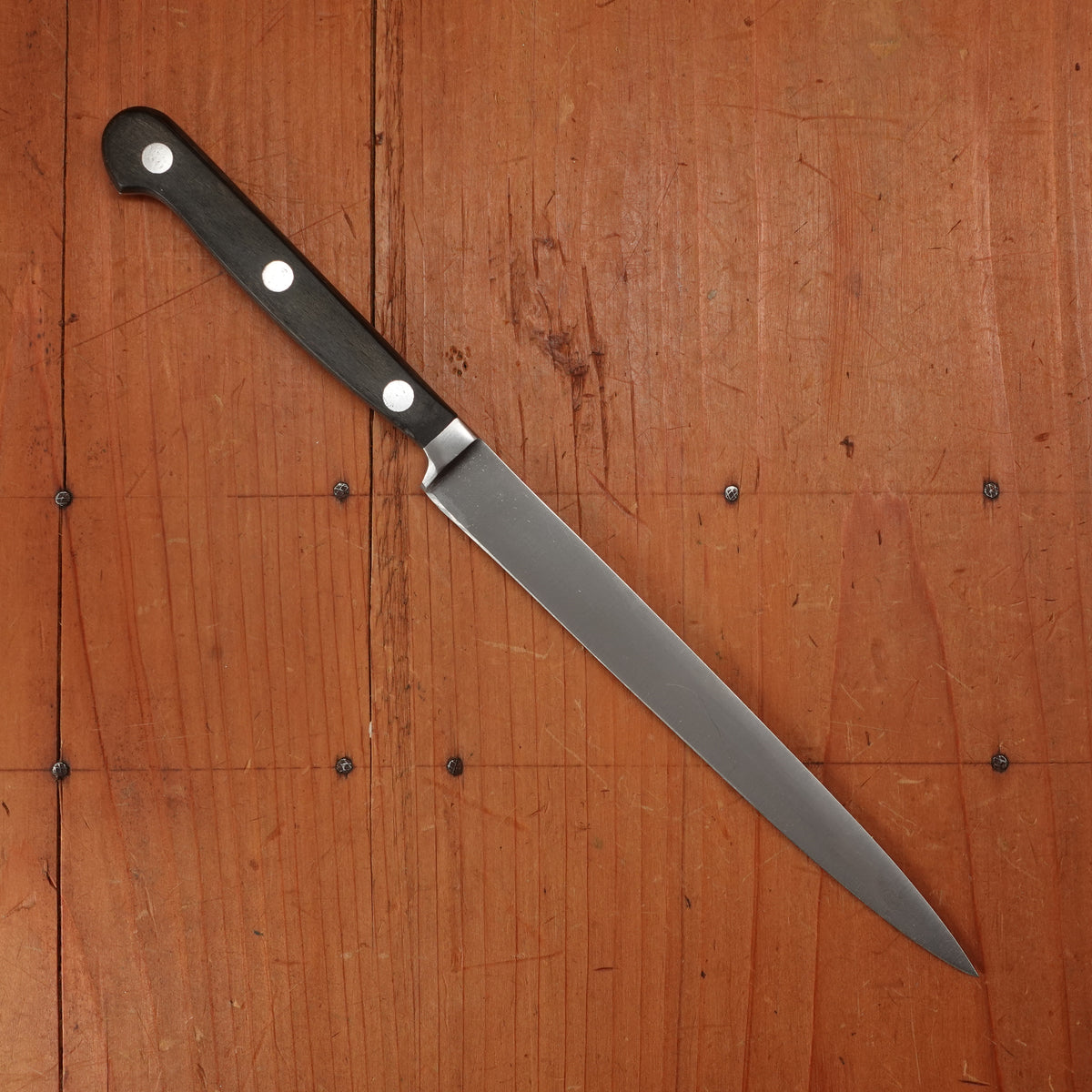 Ed Wusthof 4518 Dreizackwerk 6" Narrow Stiff Slicer Stainless Steel Pakka Handle 1970-80
