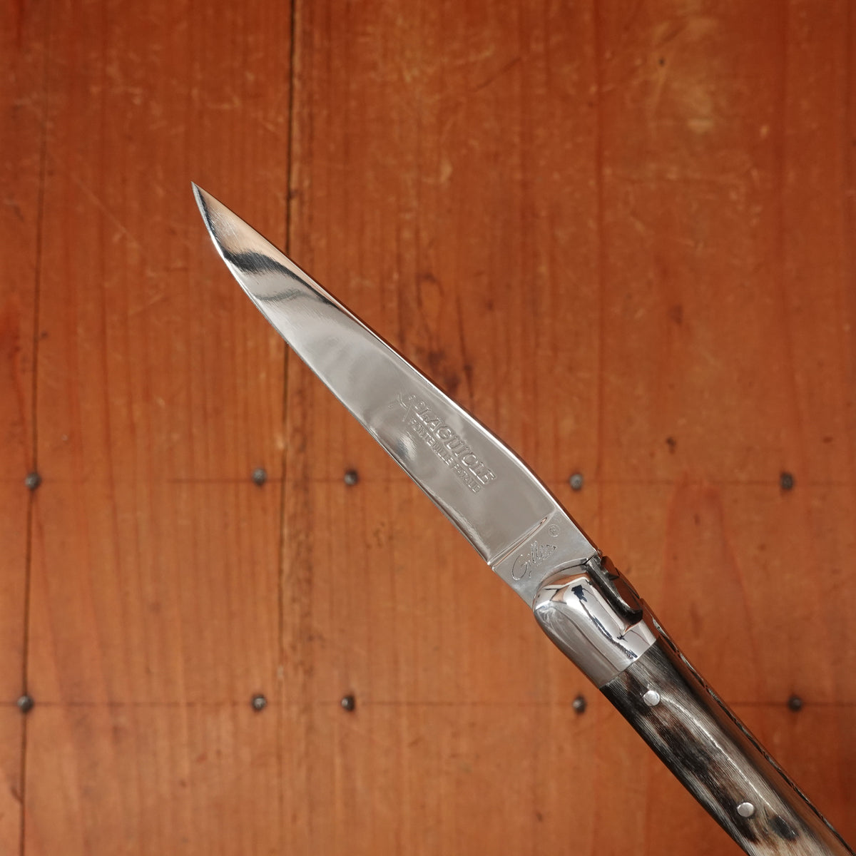 Fontenille Pataud Laguiole Le Pocket 10cm Pocket Knife Dark Ram Horn Lockback