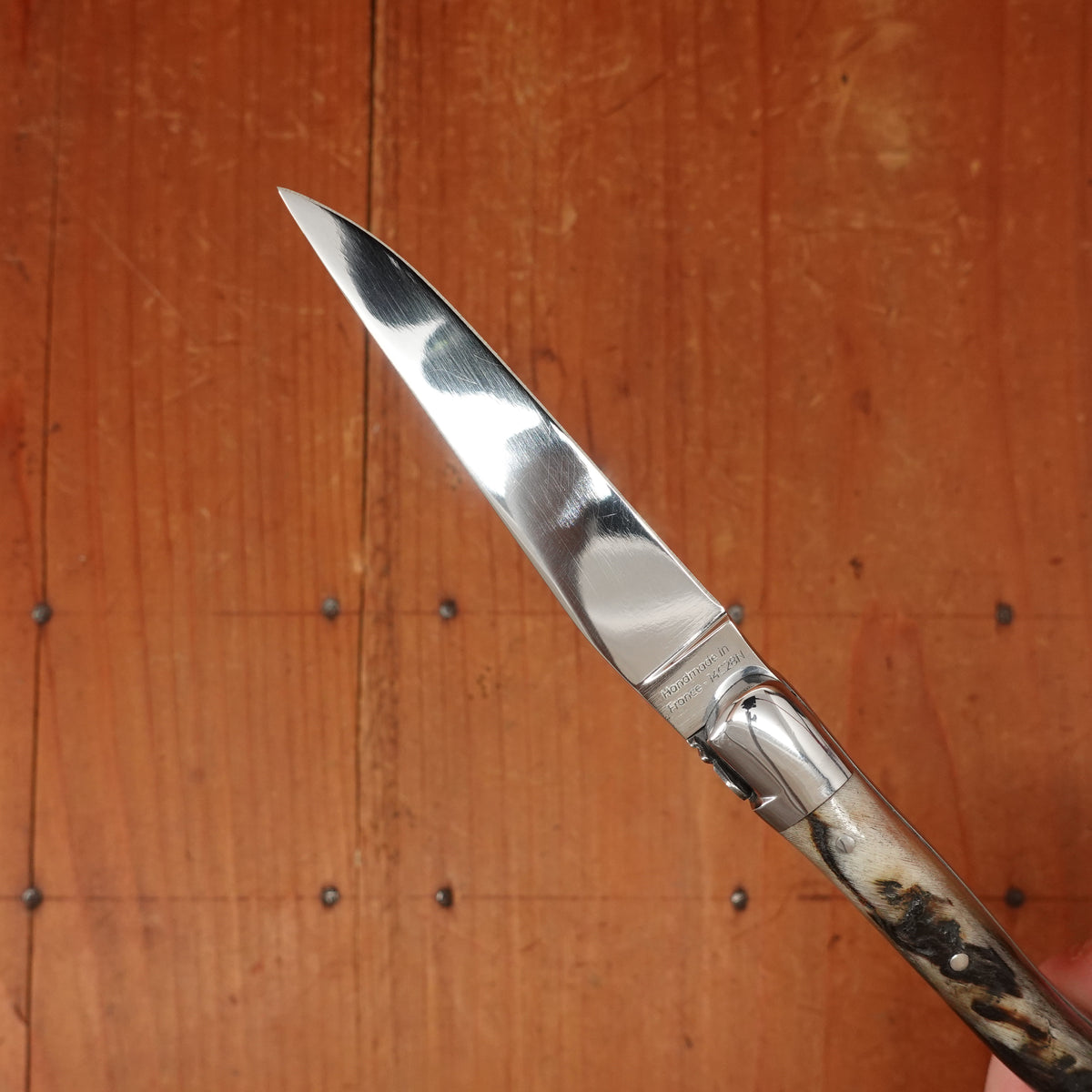 Fontenille Pataud Laguiole Le Pocket 10cm Pocket Knife Dark Ram Horn Lockback