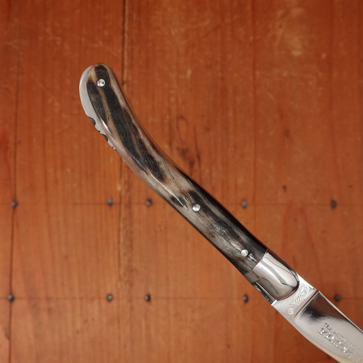 Fontenille Pataud Laguiole Le Pocket 10cm Pocket Knife Dark Ram Horn Lockback