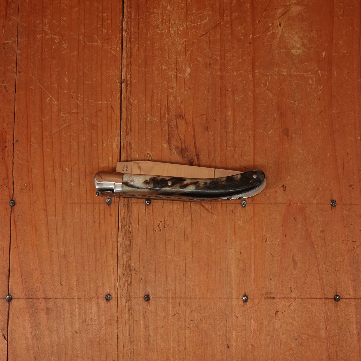 Fontenille Pataud Laguiole Le Pocket 10cm Pocket Knife Dark Ram Horn Lockback