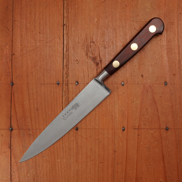 Thiers Issard / Lee Valley 6" Ideal Pattern Chef Knife Stainless Steel Red Pakka Handle Thiers, France 1990-2000