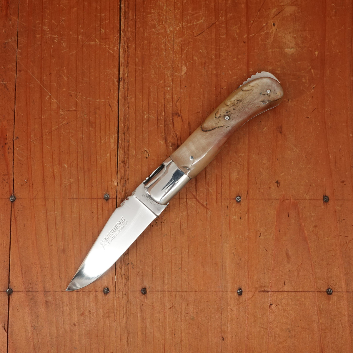 Fontenille Pataud Laguiole Gentleman 10.5cm Pocket Knife Stainless Lockback Ram Horn