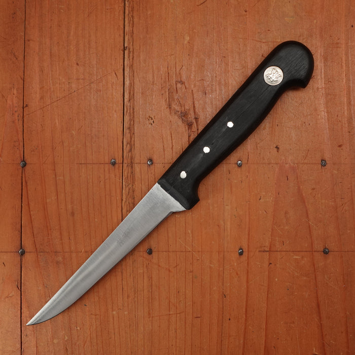 J A Henckels Friodur 5" Boning Knife Ice Tempered Stainless Steel Walnut Handle Solingen, Germany 1950-60s