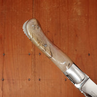 Fontenille Pataud Laguiole Gentleman 10.5cm Pocket Knife Stainless Lockback Ram Horn