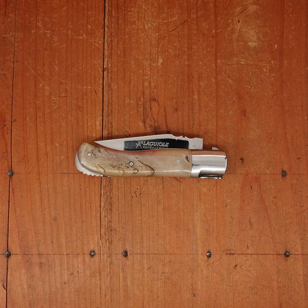 Fontenille Pataud Laguiole Gentleman 10.5cm Pocket Knife Stainless Lockback Ram Horn