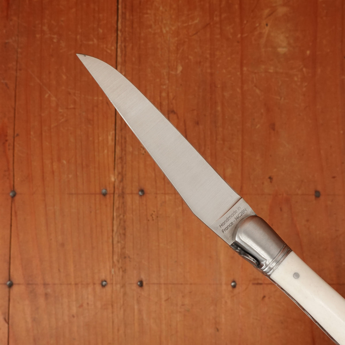 Fontenille Pataud Laguiole Nature 12cm Pocket Knife Cow Bone Lockback