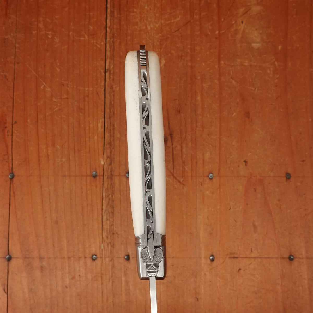 Fontenille Pataud Laguiole Nature 12cm Pocket Knife Cow Bone Lockback