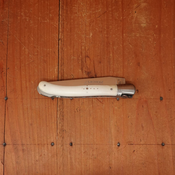 Fontenille Pataud Laguiole Nature 12cm Pocket Knife Cow Bone Lockback