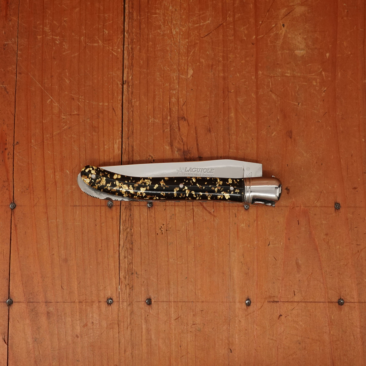 Fontenille Pataud Laguiole Nature 12cm Pocket Knife Feuille d'Or Lockback