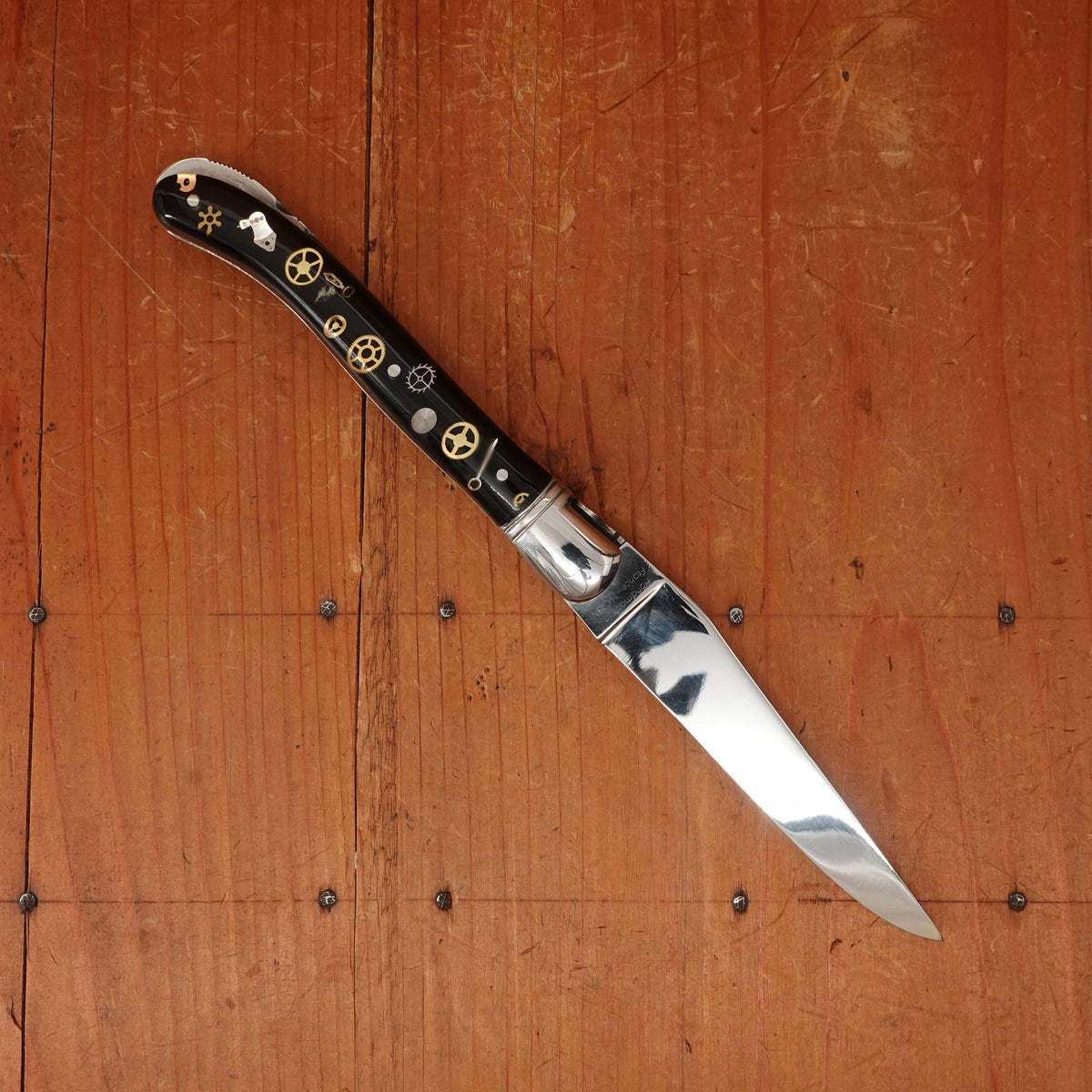 Fontenille Pataud Laguiole Nature 12cm Pocket Knife Stainless Lockback Watch Mechanism