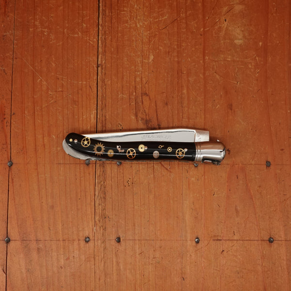 Fontenille Pataud Laguiole Nature 12cm Pocket Knife Stainless Lockback Watch Mechanism