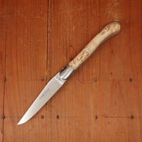 Fontenille Pataud Laguiole Nature 12cm Pocket Knife Stainless Lockback Curly Birch