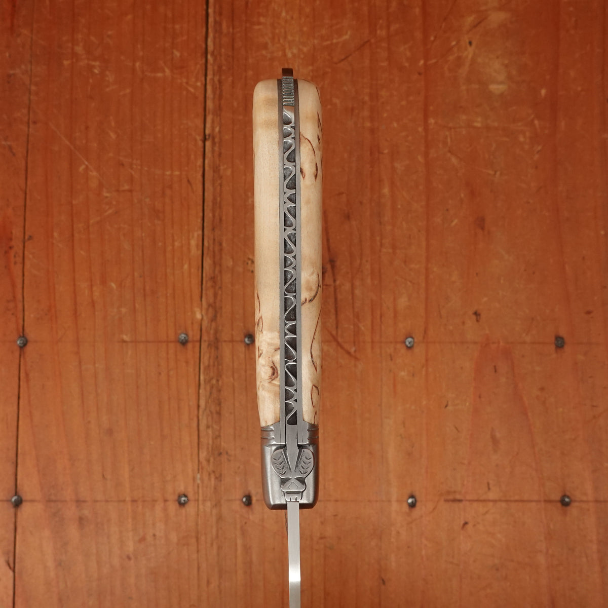 Fontenille Pataud Laguiole Nature 12cm Pocket Knife Stainless Lockback Curly Birch