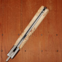 Fontenille Pataud Laguiole Nature 12cm Pocket Knife Stainless Lockback Curly Birch