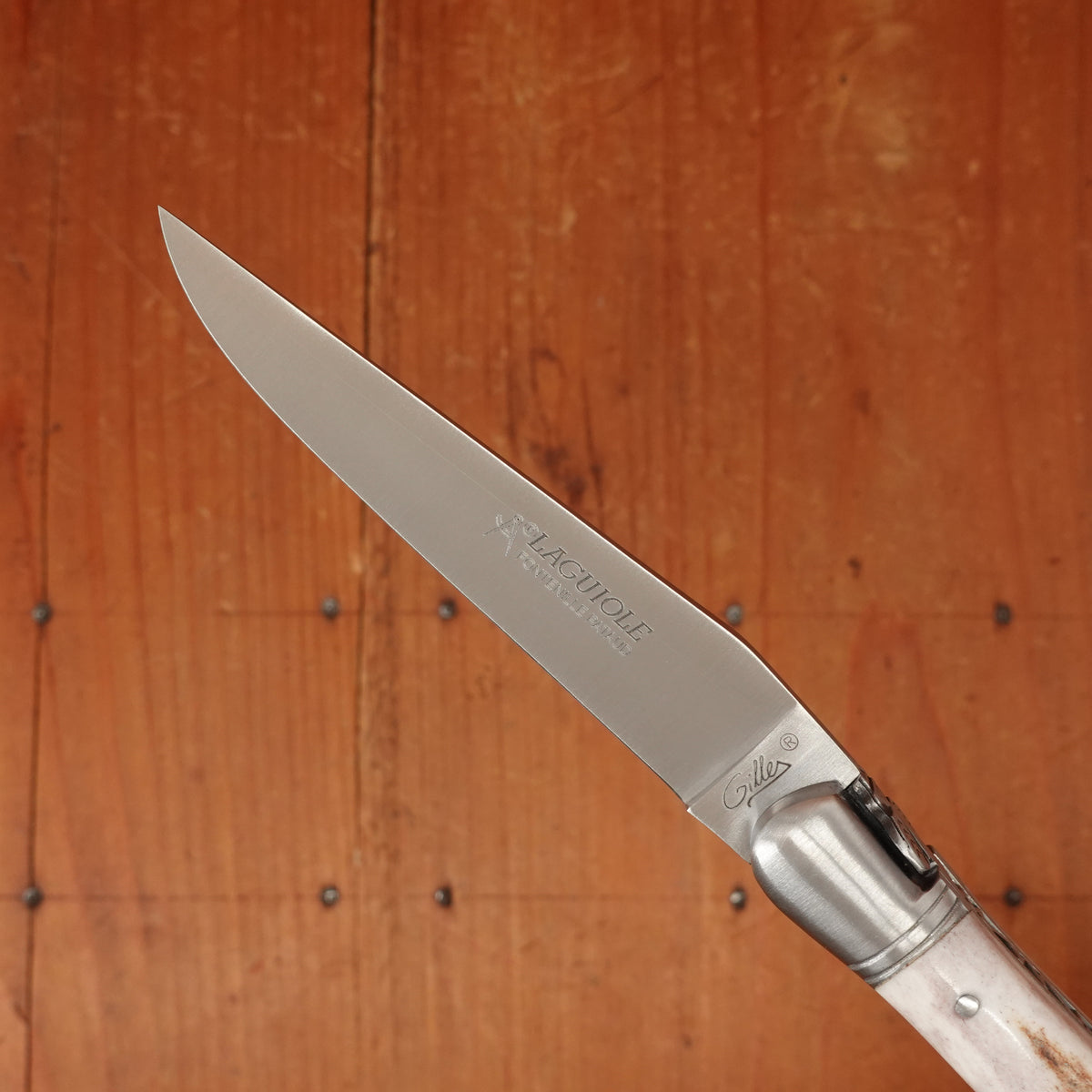 Fontenille Pataud Laguiole Nature 12cm Pocket Knife Stag Antler Lockback