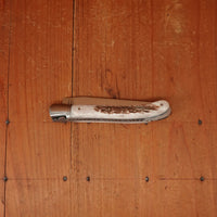 Fontenille Pataud Laguiole Nature 12cm Pocket Knife Stag Antler Lockback