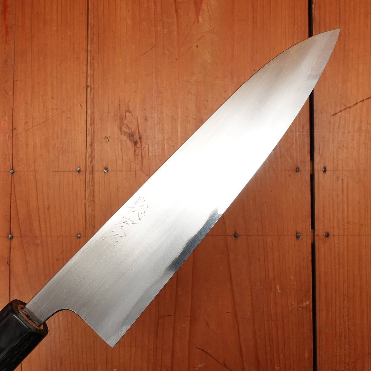 Wakui 210mm Gyuto Stainless Clad Shirogami 2 Migaki Warikomi Ho Octagonal