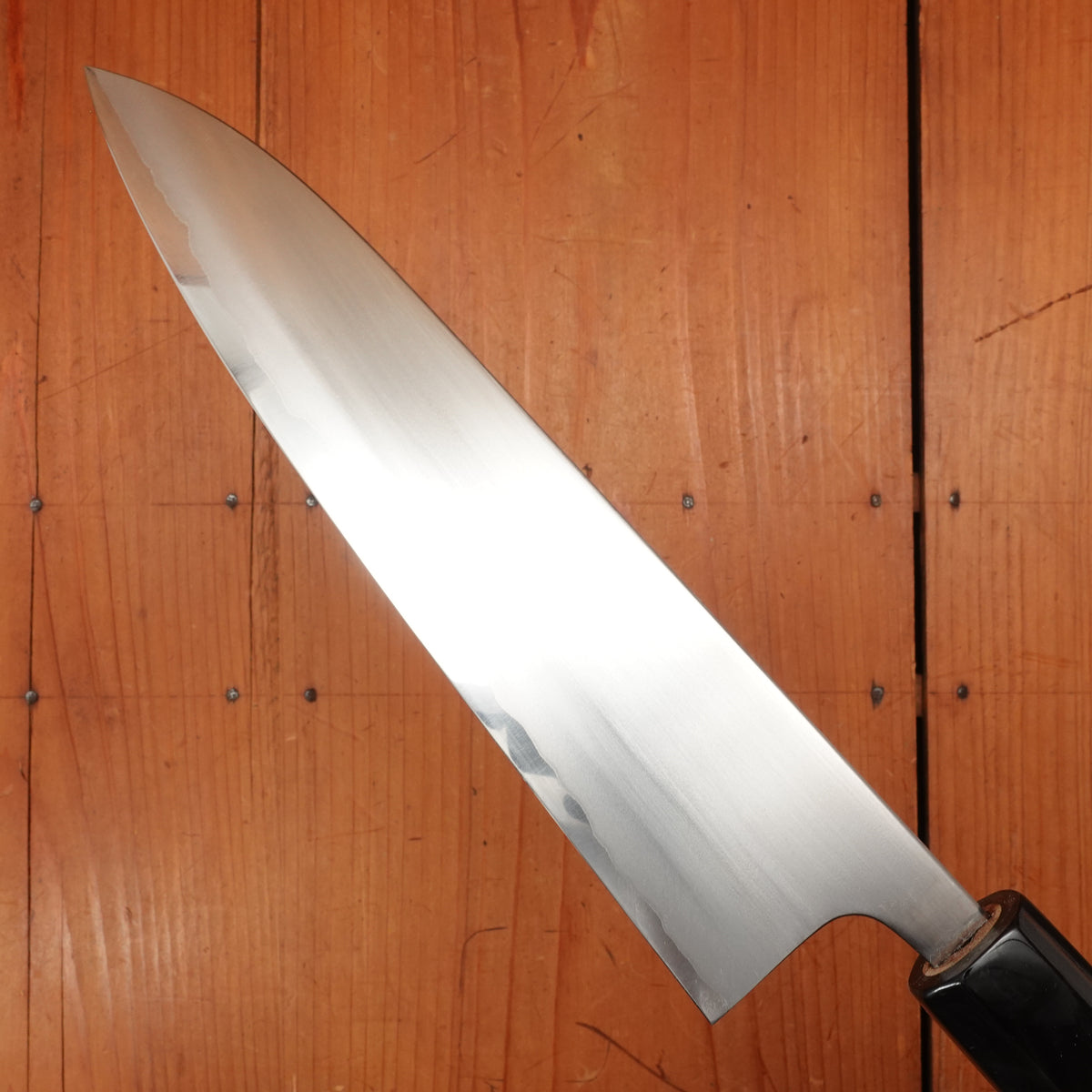 Wakui 210mm Gyuto Stainless Clad Shirogami 2 Migaki Warikomi Ho Octagonal