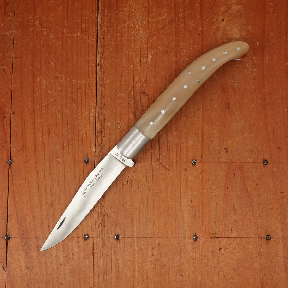 Fontenille Pataud Basque 12cm Pocket Knife Horn Tip