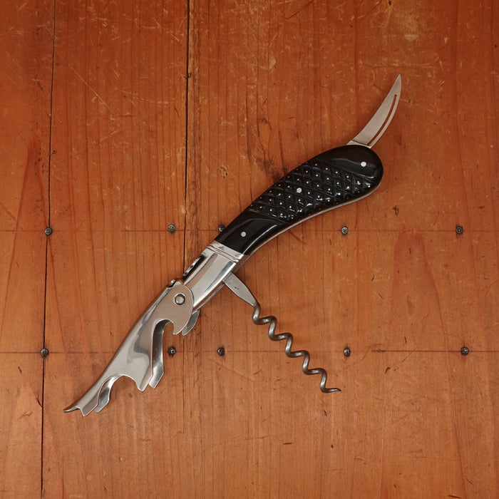 Fontenille Pataud Laguiole Magnum Sommelier Pocket Knife Carved Pinned Buffalo Horn Tip