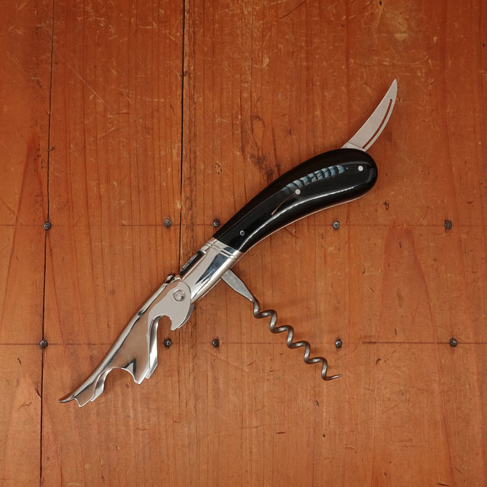 Fontenille Pataud Laguiole Magnum Sommelier Pocket Knife Feather Inlay