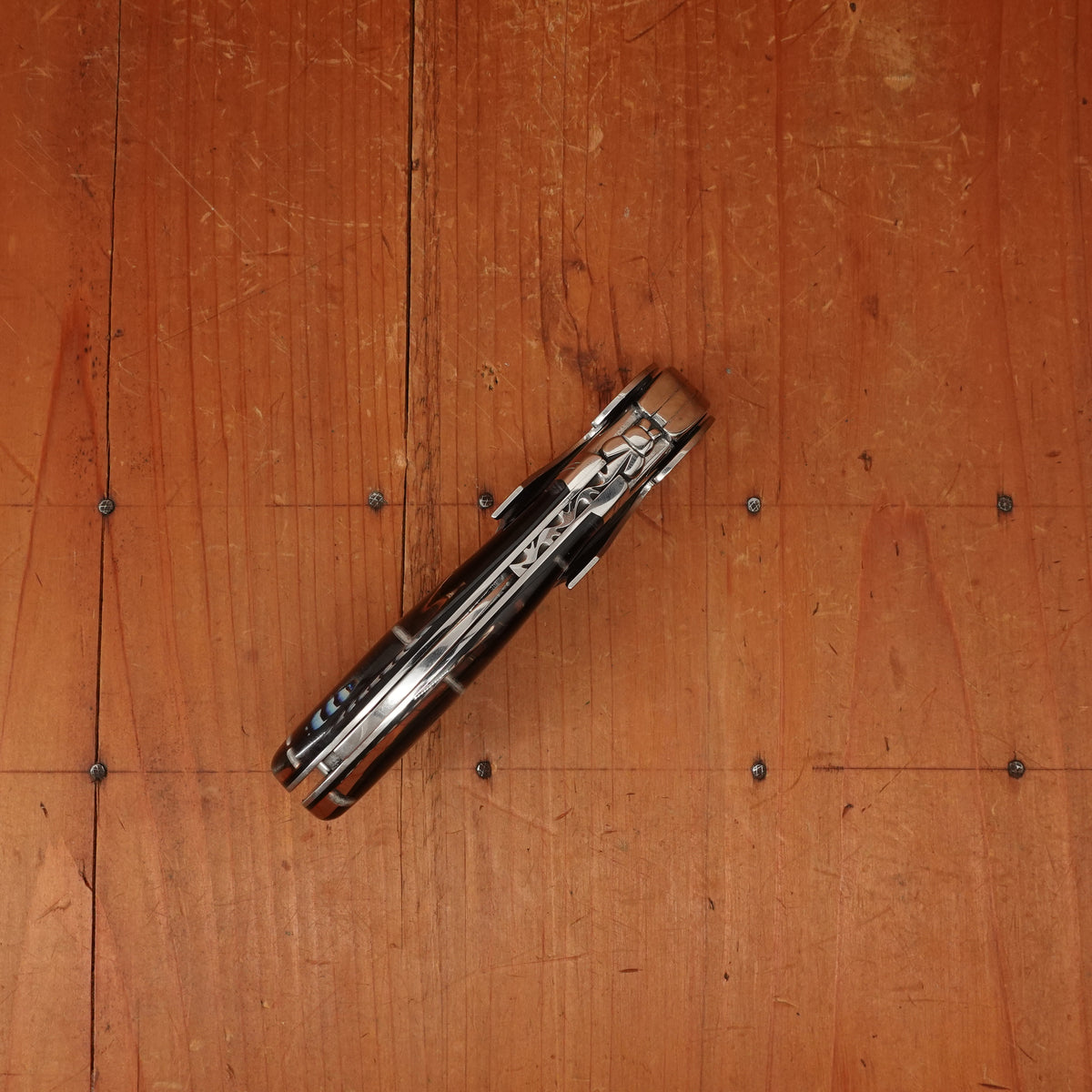 Fontenille Pataud Laguiole Magnum Sommelier Pocket Knife Feather Inlay