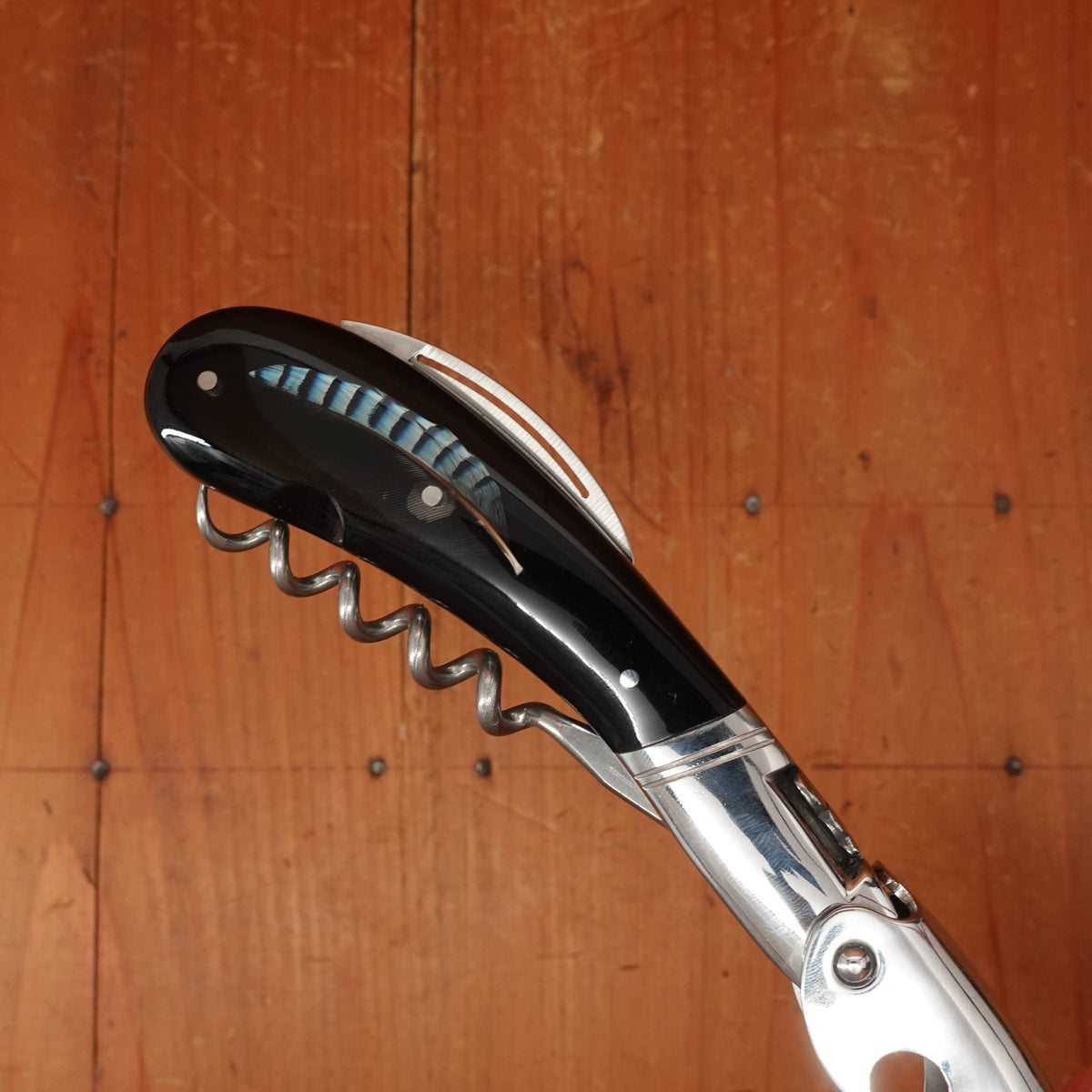 Fontenille Pataud Laguiole Magnum Sommelier Pocket Knife Feather Inlay