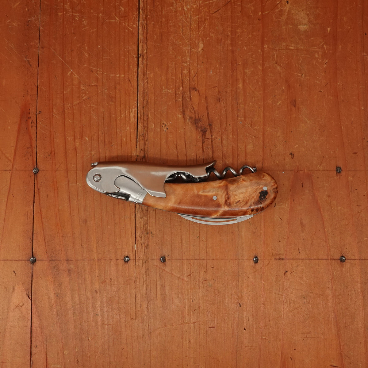 Fontenille Pataud Laguiole Magnum Sommelier Pocket Knife Poplar Burl