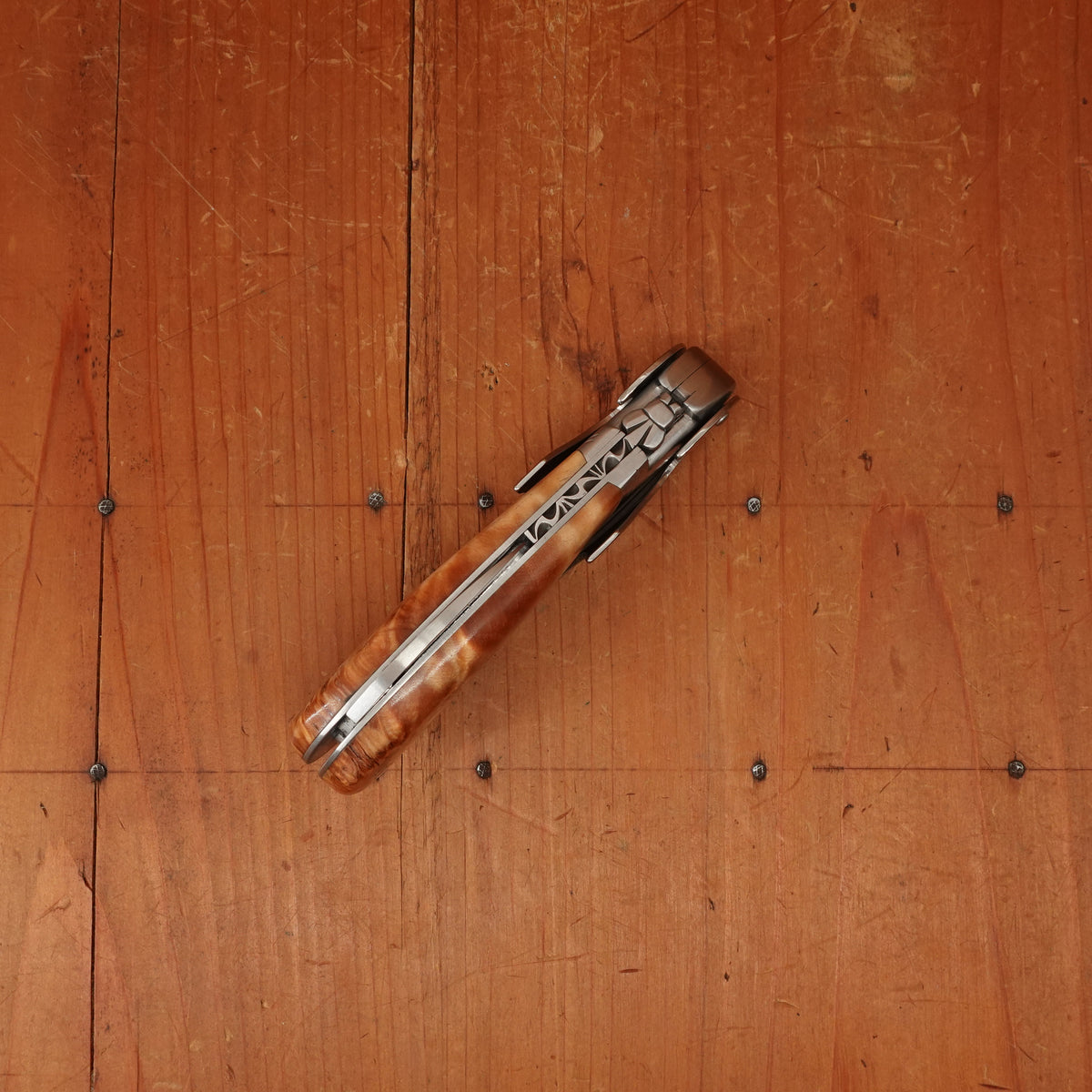 Fontenille Pataud Laguiole Magnum Sommelier Pocket Knife Poplar Burl