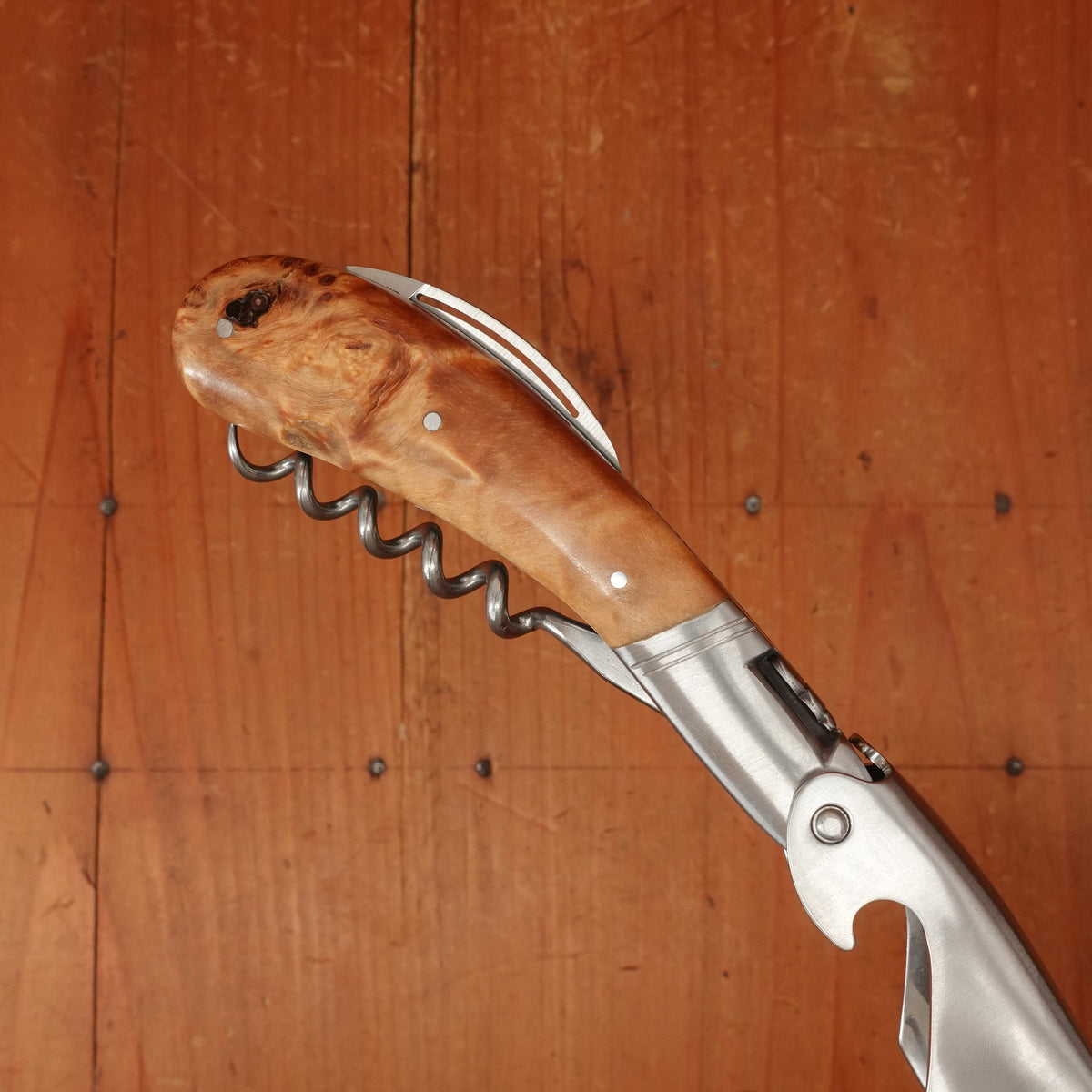 Fontenille Pataud Laguiole Magnum Sommelier Pocket Knife Poplar Burl