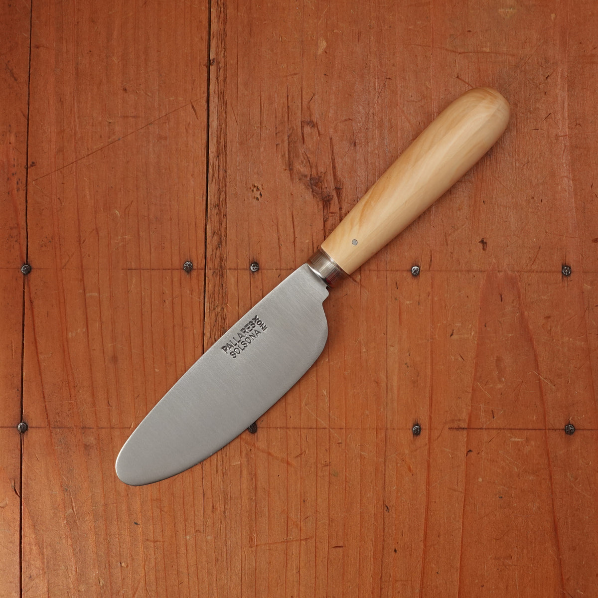 Pallares 3.5" Sobrasada Spreading Knife Stainless Steel Boxwood Handle