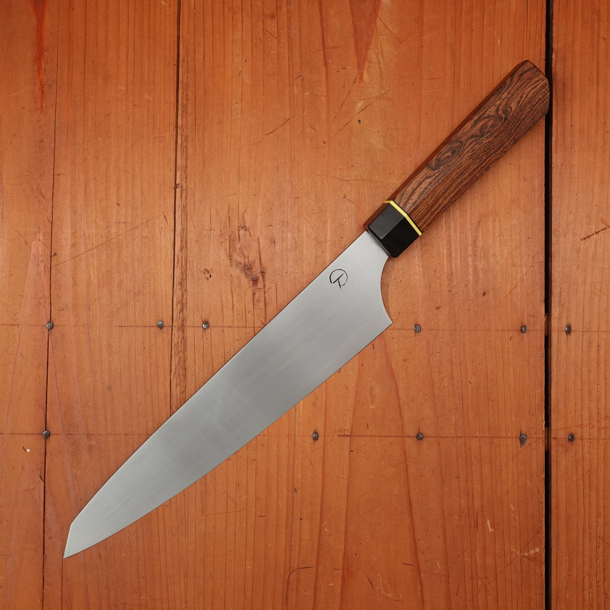 Alma Knife Co. 210mm Kiritsuke Gyuto 52100 Migaki Bocote Ebony Handle