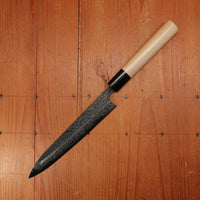 New Old Stock Yoshikane 180mm Wa-Petty SLD Suminagashi Damascus with New Ho & Horn Handle