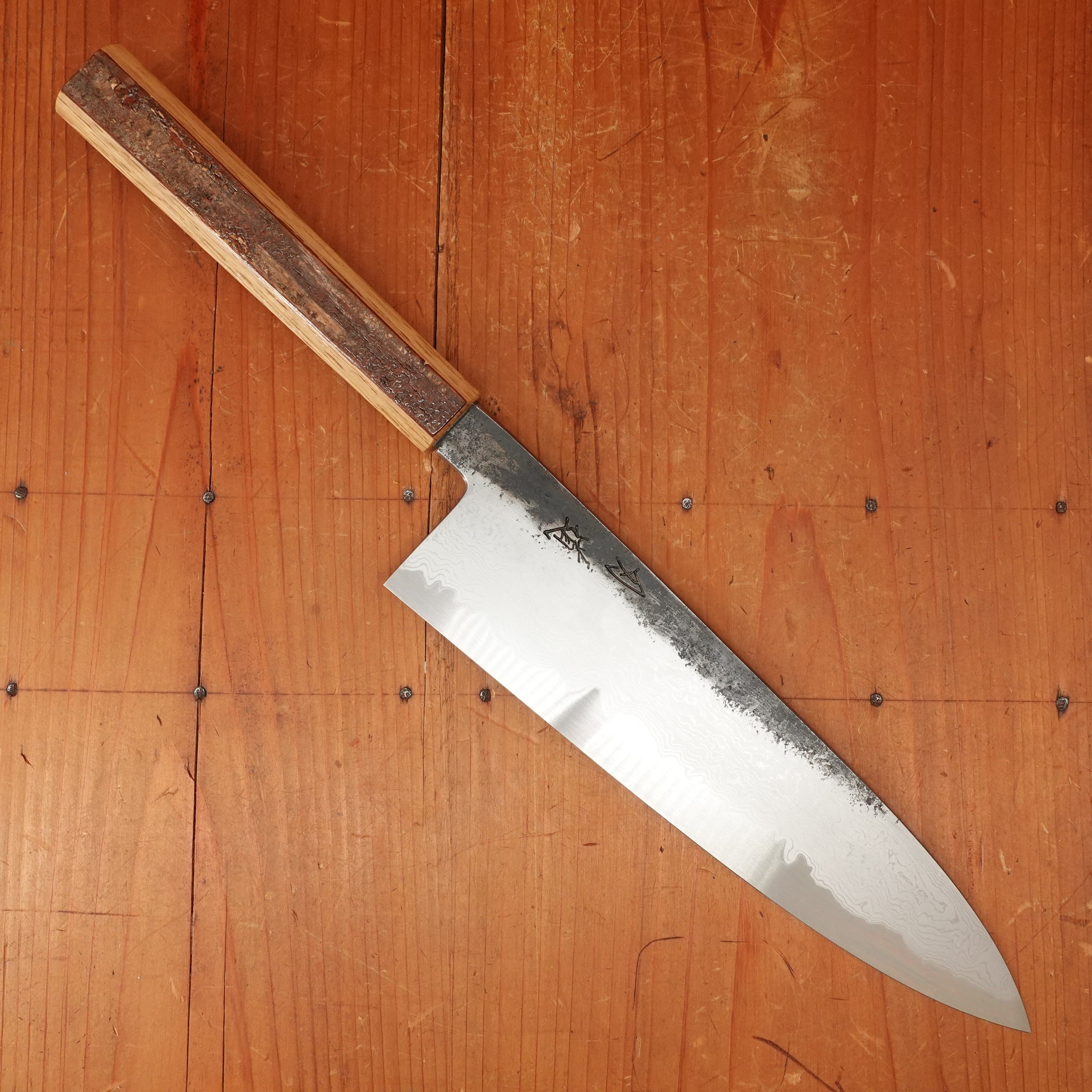 Hado Sumi B1D 240mm Tall Gyuto Aogami 1 Carbon Damascus Clad