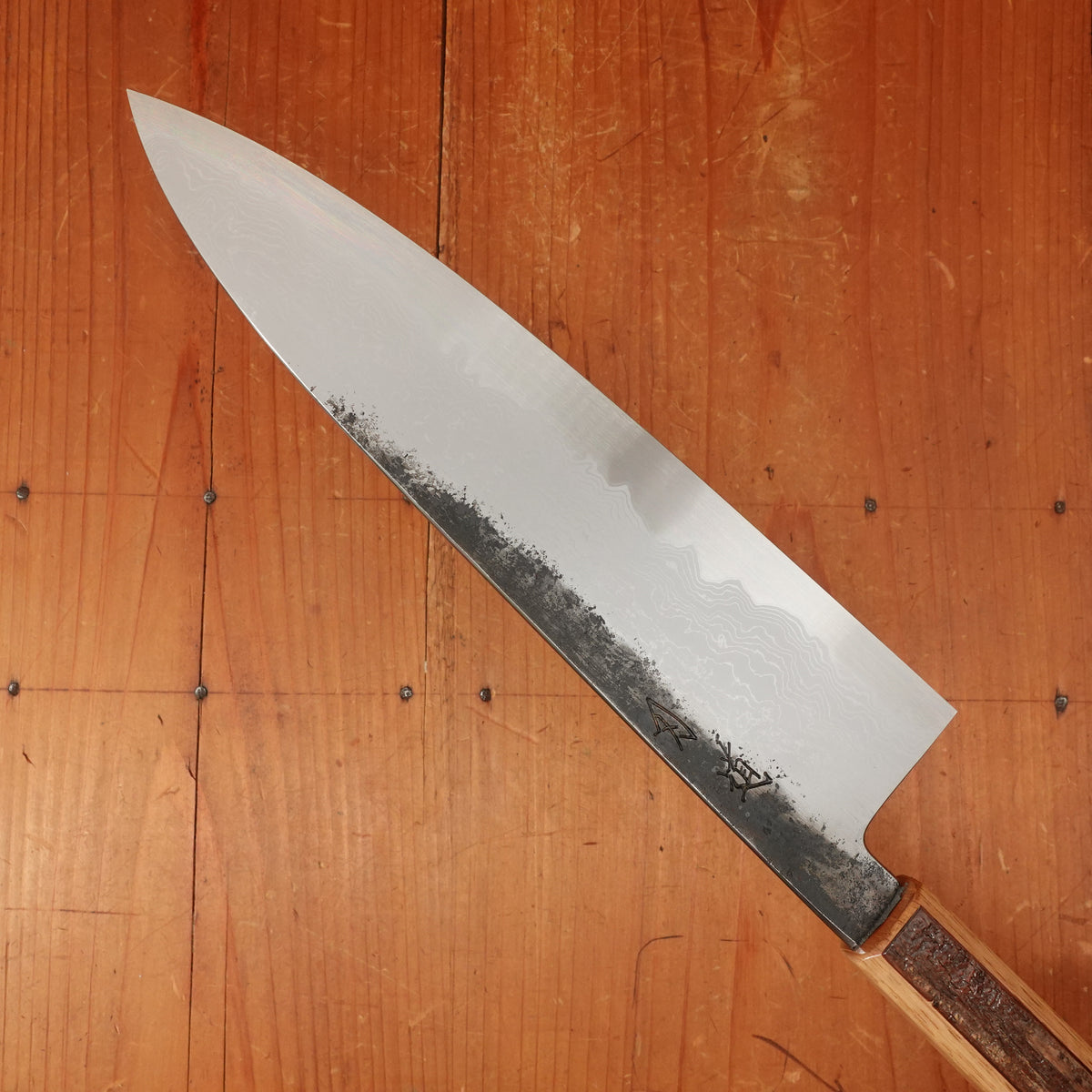 Hado Sumi B1D 240mm Tall Gyuto Aogami 1 Carbon Damascus Clad Urushi Sakura