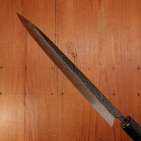 New Old Stock Yoshikane 180mm Wa-Petty SLD Suminagashi Damascus with New Ho & Horn Handle