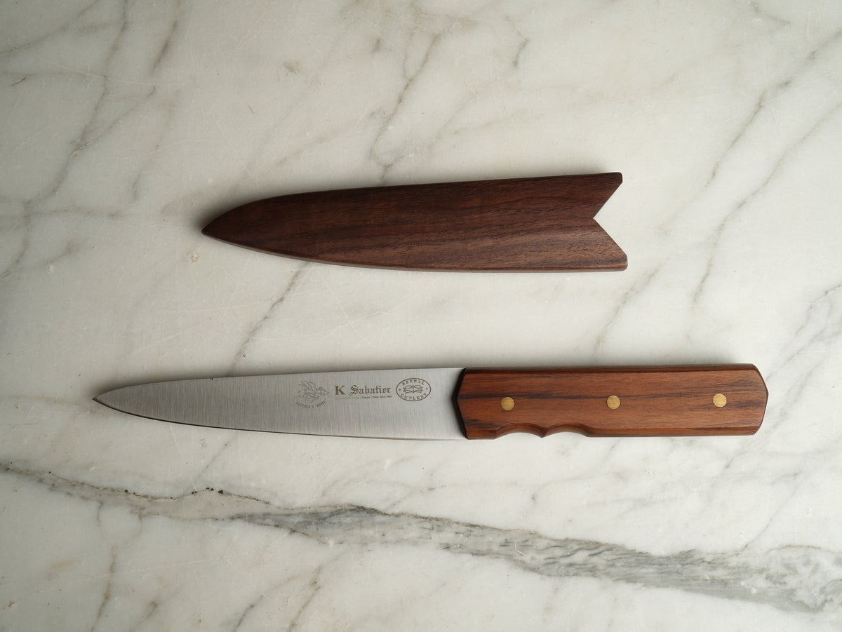 K Sabatier × Bernal Cutlery × Butcher’s Guide INVICTUS Special 6.5" Butcher Knife Carbon Steel Palissander with Saya