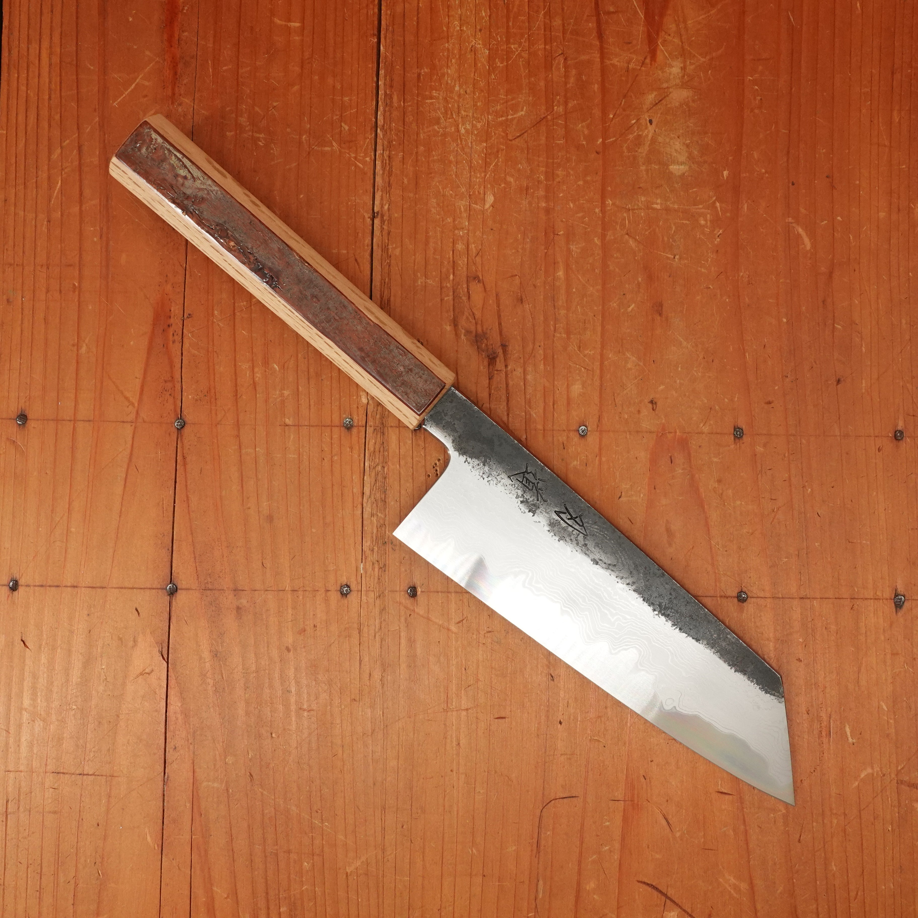 Hado Sumi B1D 180mm Bunka Aogami 1 Carbon Damascus Clad Urushi