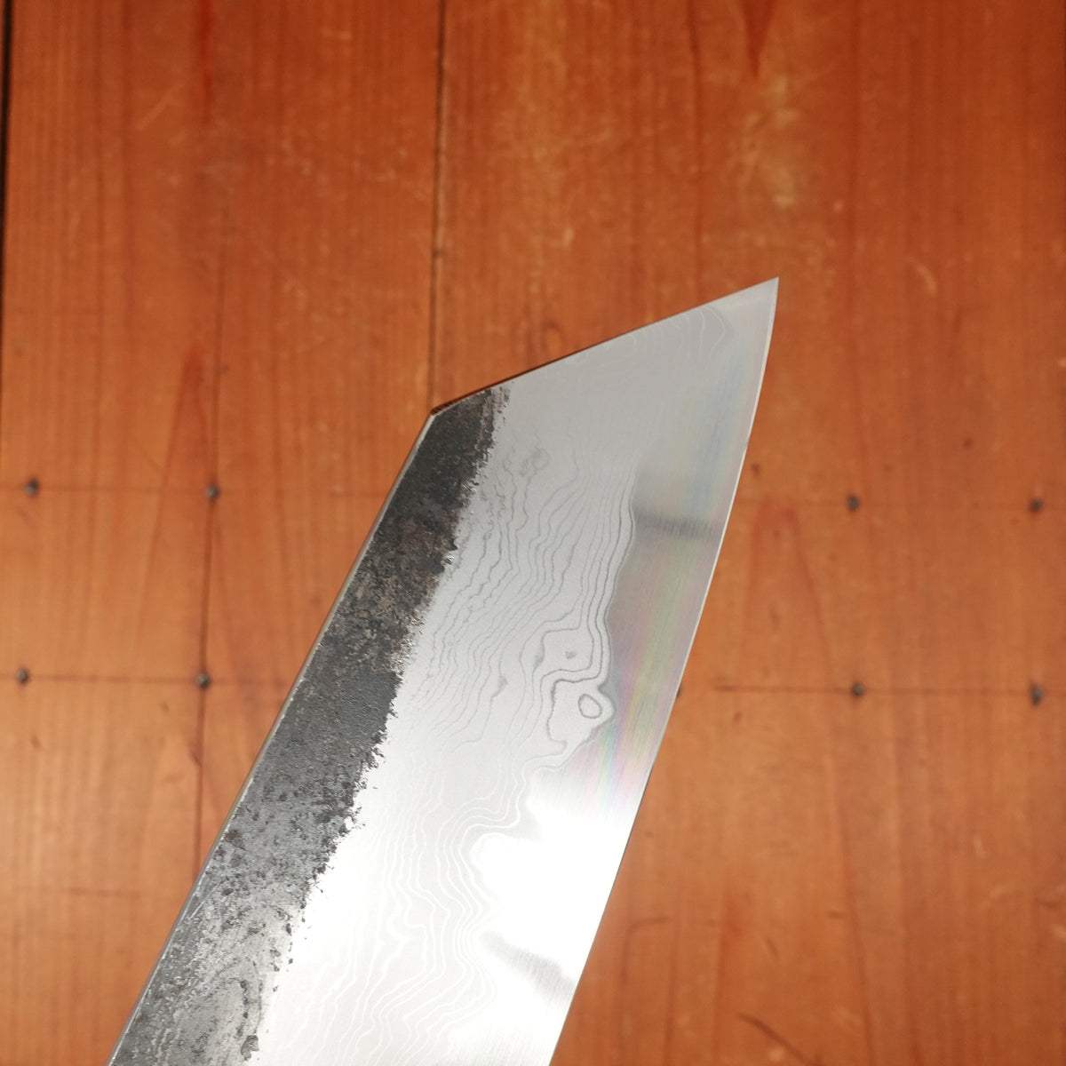 Hado Sumi B1D 180mm Bunka Aogami 1 Carbon Damascus Clad Urushi Sakura