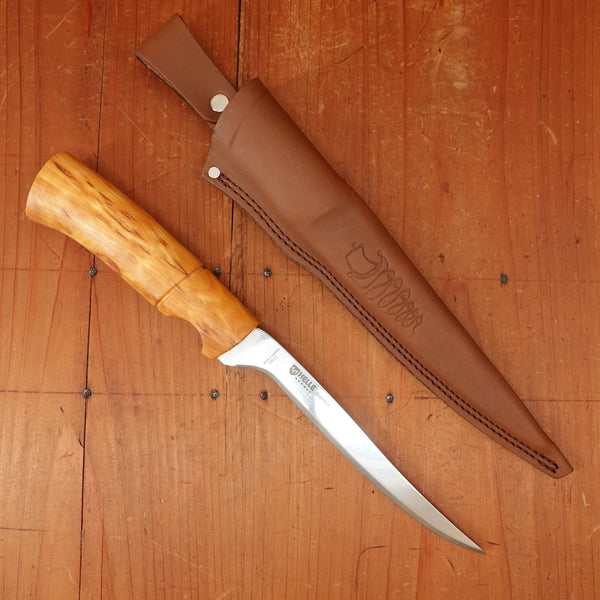 Helle 153mm Steinbit 12C27 Stainless Curly Birch