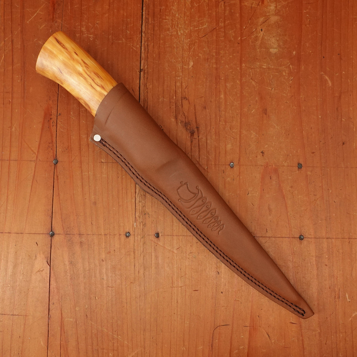 Helle 153mm Steinbit 12C27 Stainless Curly Birch