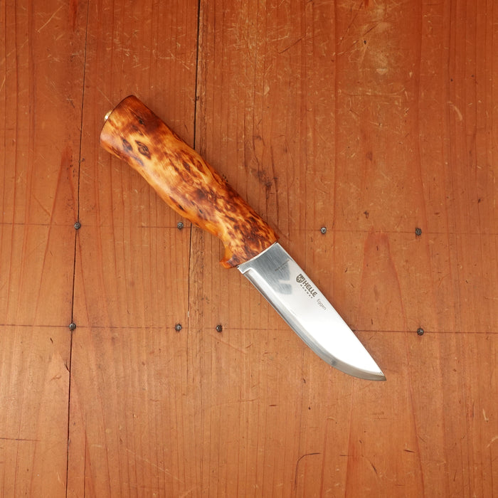 Helle 100mm Eggen Stainless Curly Birch