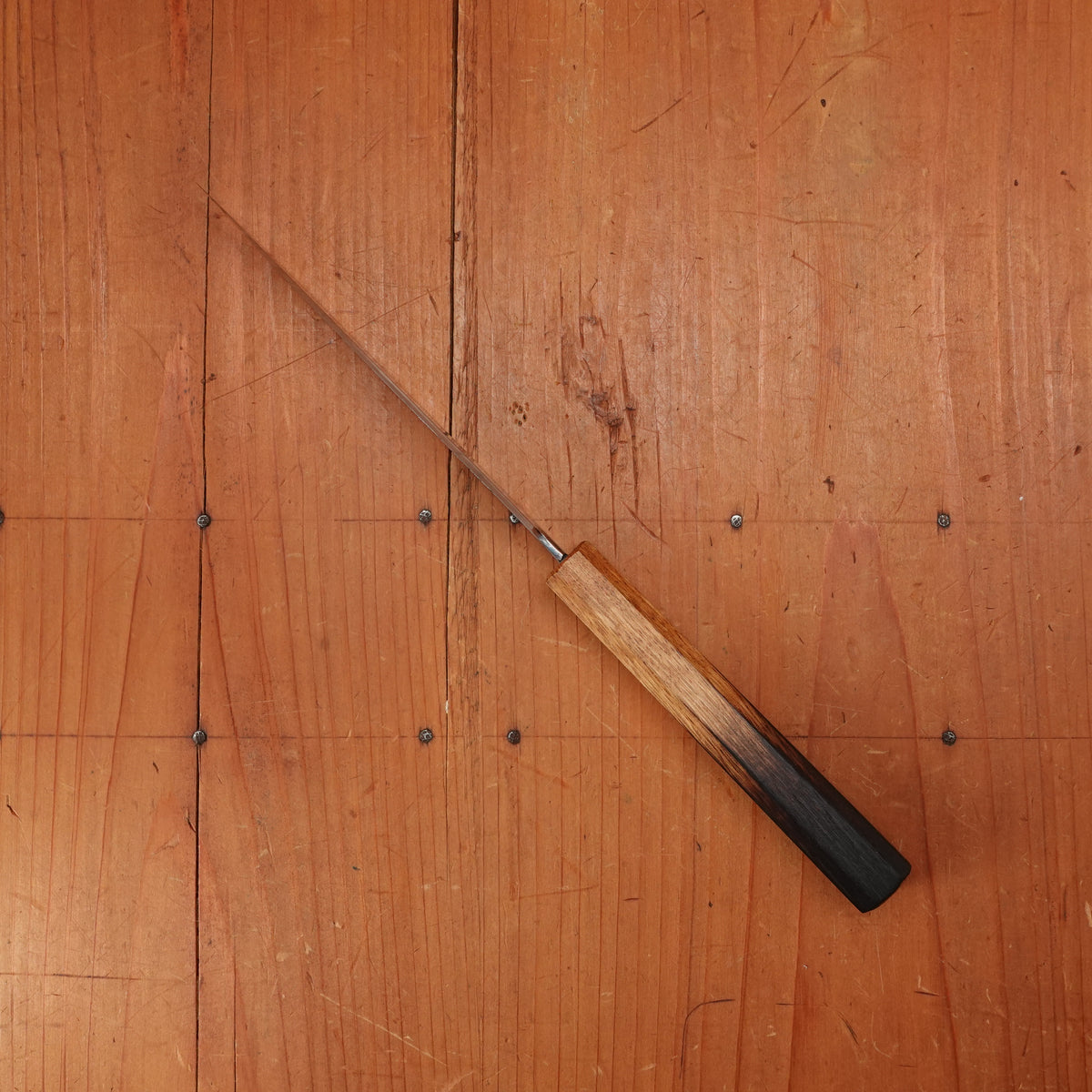 Hado Sumi 135mm Petty Shirogami 2 Kurouchi Finish Burnt Oak Handle